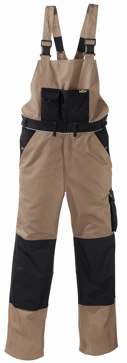 teXXor Canvas tuinbroek Amazonin kaki/zwart