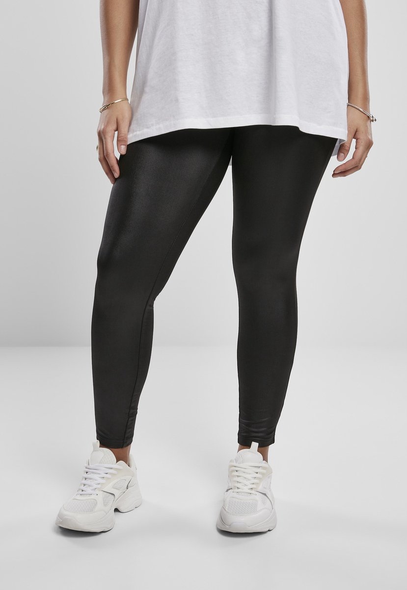 Urban Classics Imitation Leather Legging 5XL Zwart