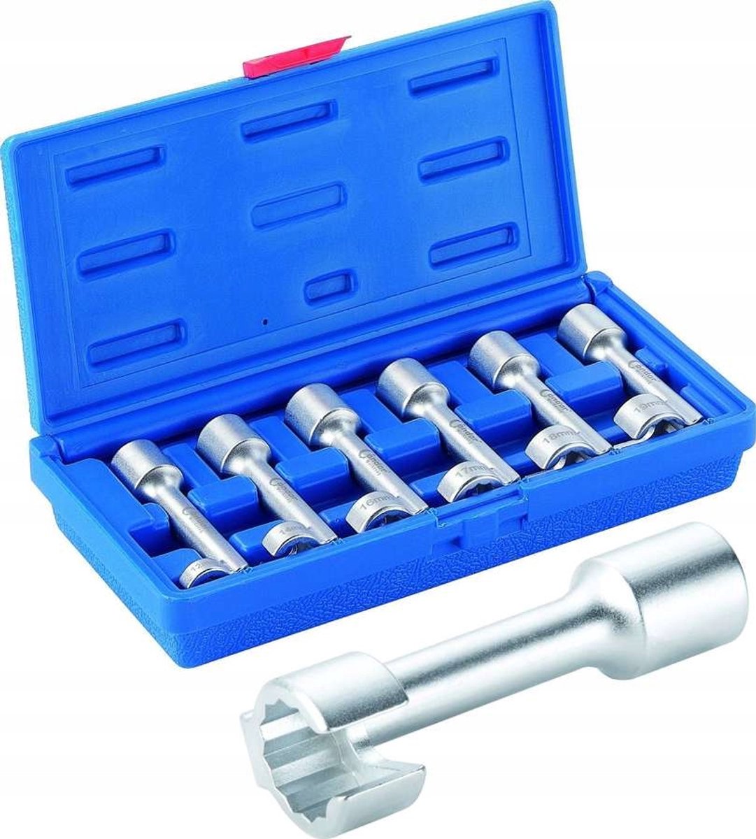 Verlengde Dopset 12-19 mm, 1/2", 6 Stuks