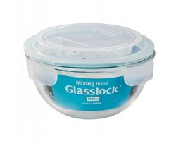 Glasslock Mengkom Glas Blauw 1000ml - Lucht- en waterdicht
