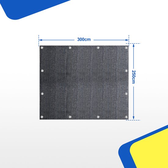 Voortent tapijt campingtapijt Voortenttapijt Antraciet Tenttapijt campingdoek Tenttapijt - HDPE Tapijt 250 x 300CM van Merkloos — afbeelding 2