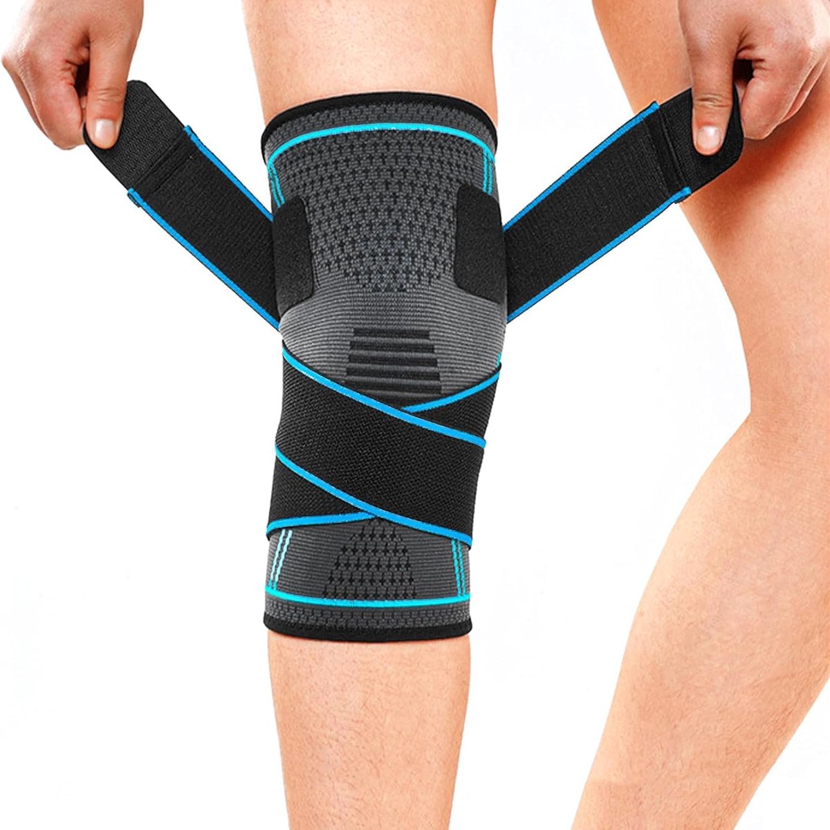 Kniebeschermers - Instelbare banden kniebandage voor mannen en vrouwen, Professionele kniebescherming voor scheurde meniscus, artrose, gewrichtspijnverlichting, hardlopen