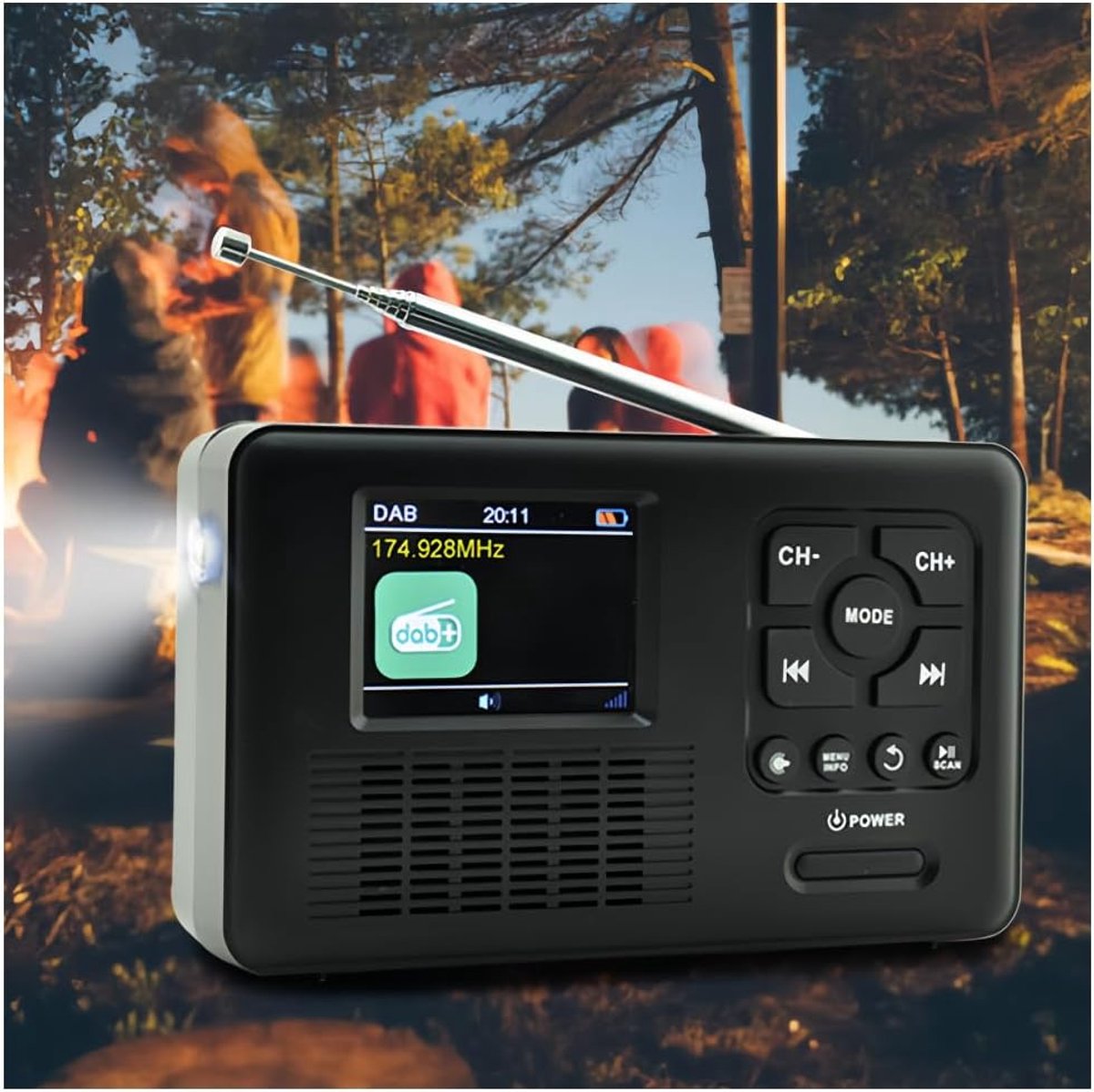 Noodradio - Noodradio's - Draagbare noodradio - Handkraan Zonnesolar DAB/FM Weerradio, Bluetooth 5.0, 4 oplademethodes, LED zaklamp, geheugenskaart, MP3-speler