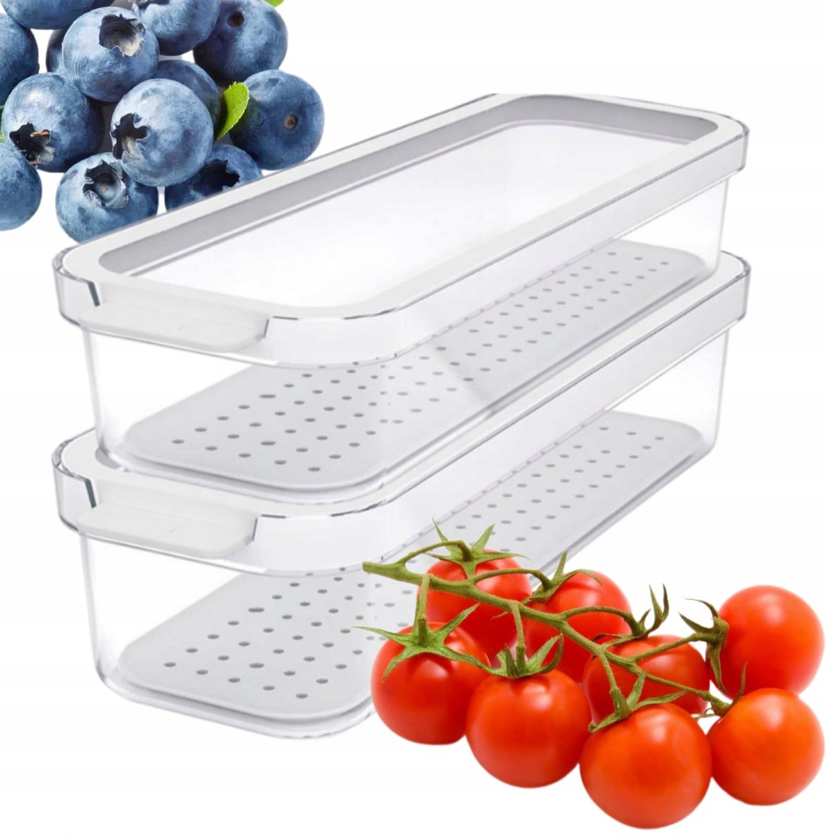 ROTHO CAUMA 2x Opbergbakjes Koelkast 1,15L - Transparant