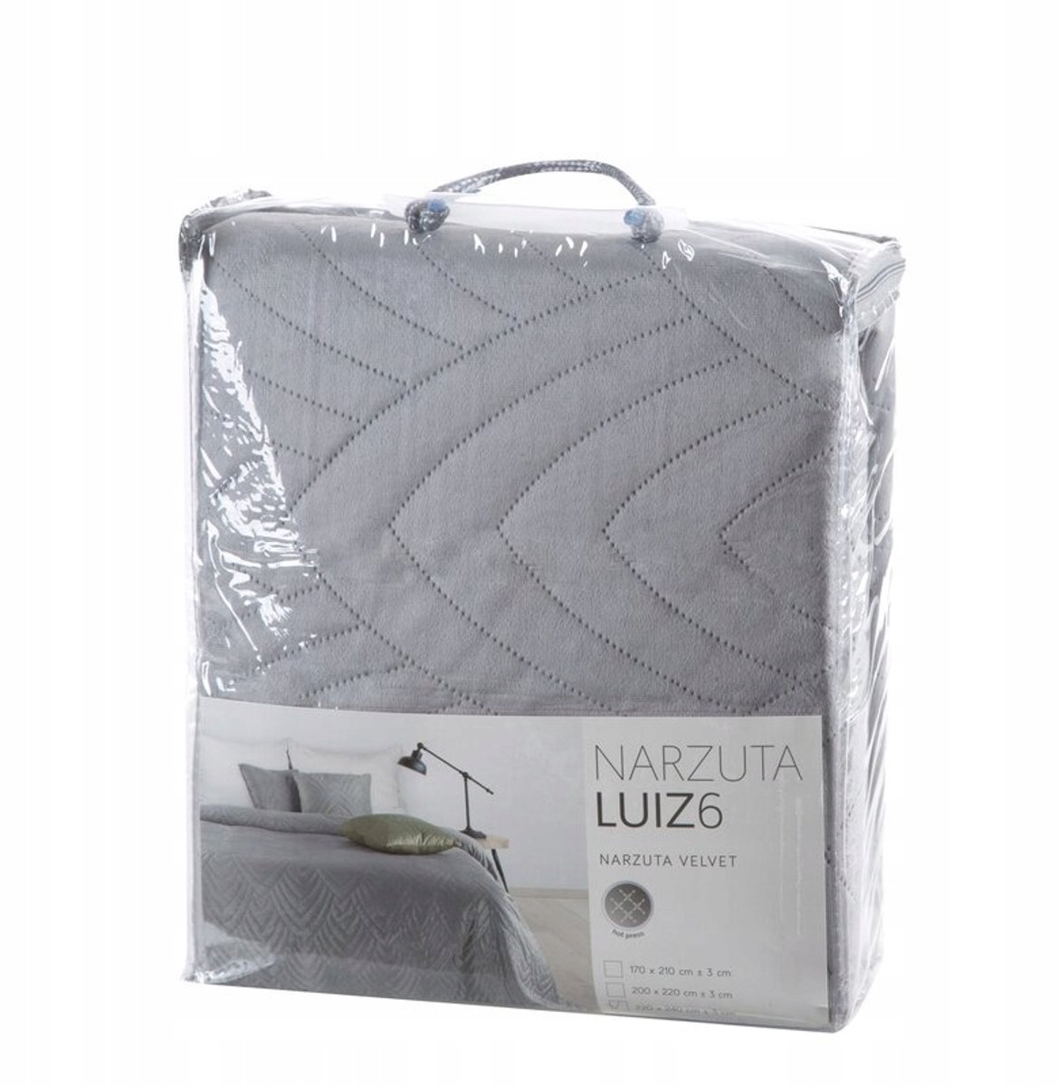 Luxe Velours Bedsprei Luiz6 170x210cm - Stijlvol Zilver