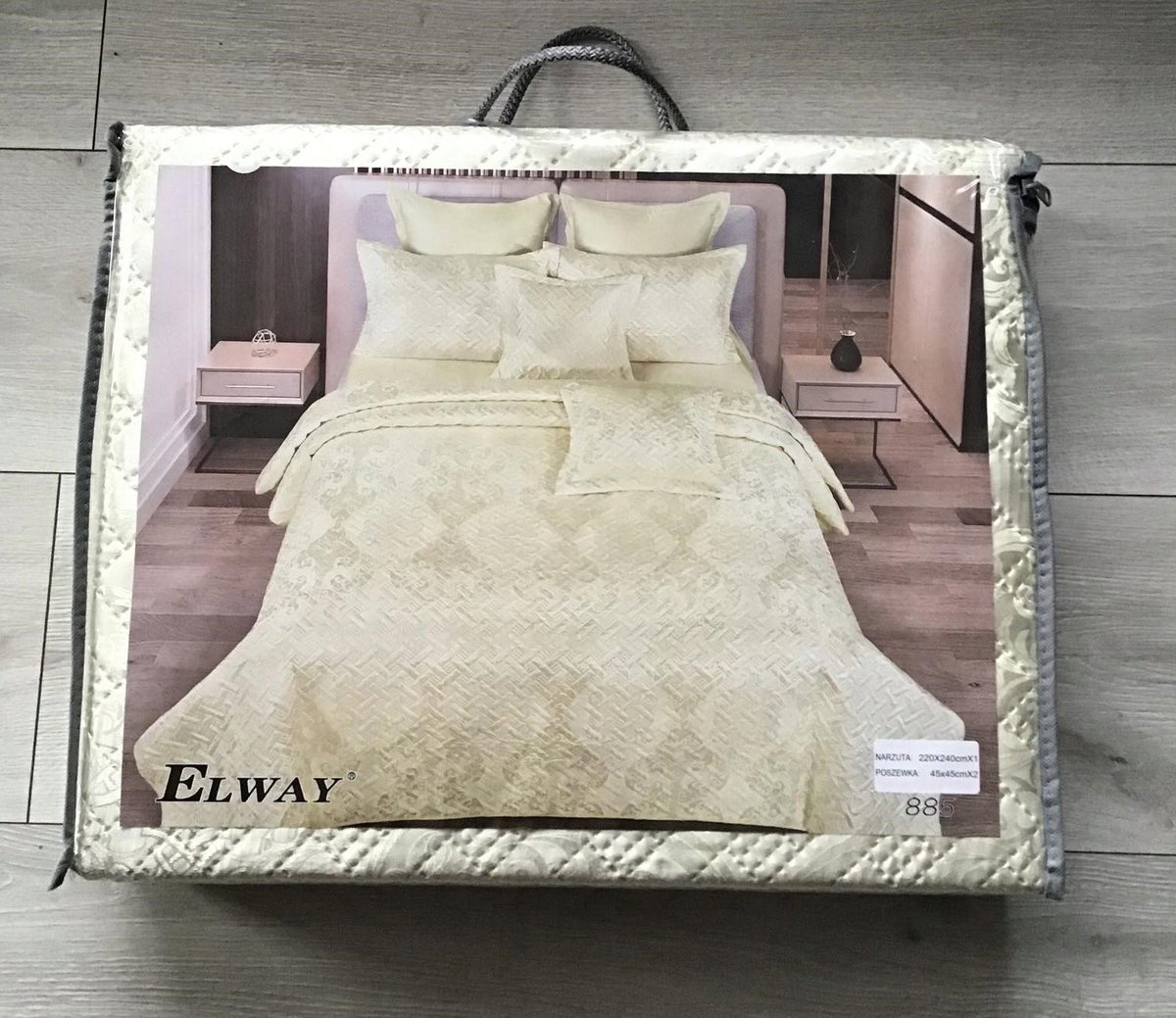 Elway Satin Dekoratieve Sprei 220x240 cm met Kussenslopen