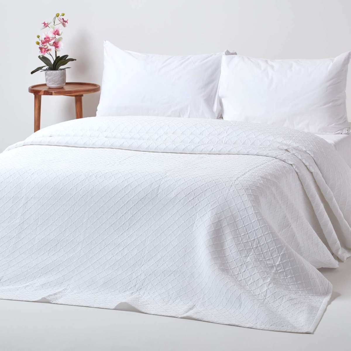 Azomor® Witte Sierlijke Sprei voor Bed en Bank met Elegant Design