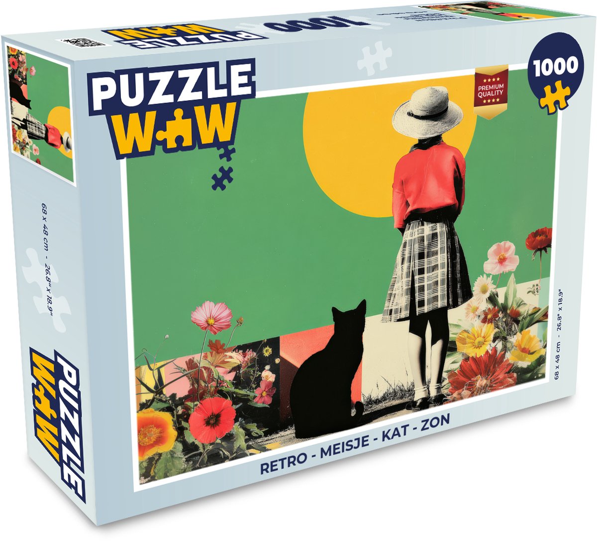 Retro - Meisje - Kat - Zon