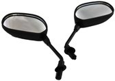 Scootmobielaanhuis - Ovale spiegel voor op uw scootmobiel - 8 mm Schroefdraad - Set