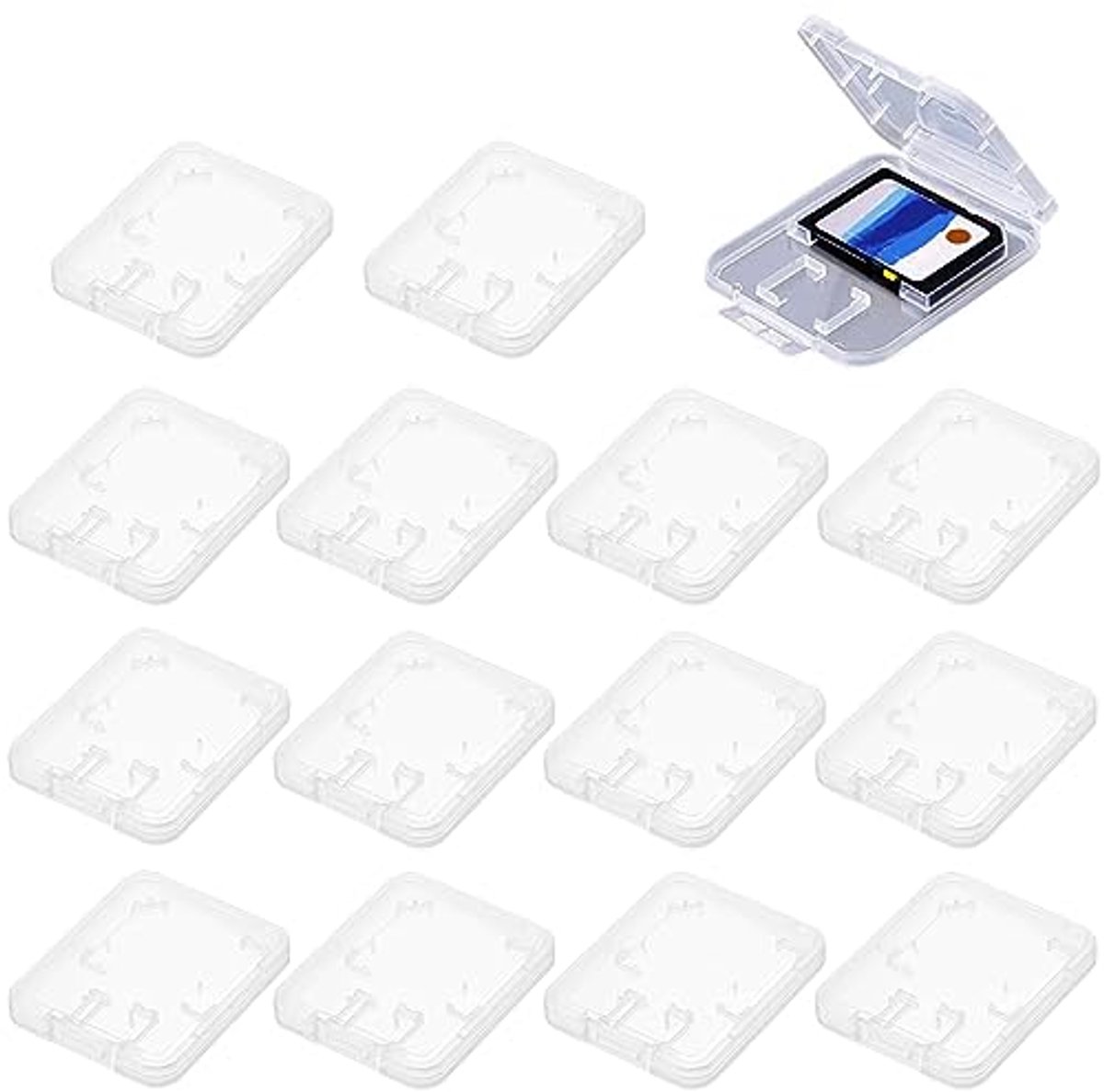 Transparante Opbergtas voor Geheugenkaarten - Set van 15