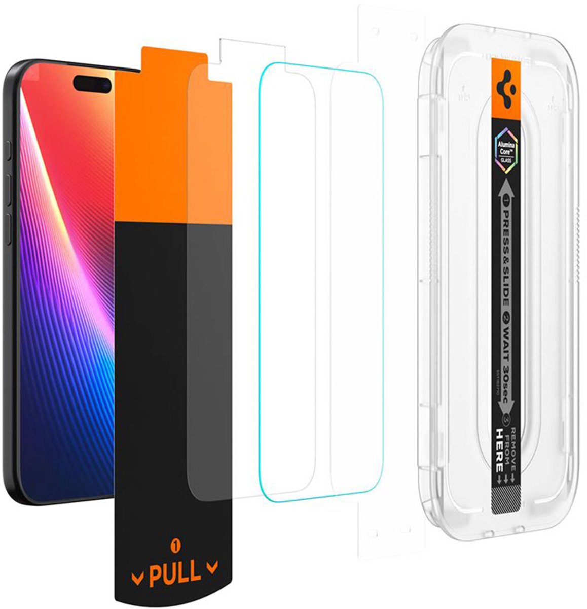 Spigen GLAStR Privacy EZ Fit Screenprotector + Applicator - geschikt voor Apple iPhone 17 Pro