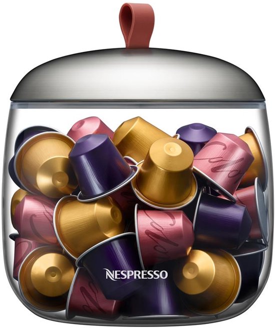 Porte-capsules Nespresso Lume - Convient aux capsules Nespresso - 60 tasses à café Original /Professionnel ou 30 tasses à café Vertuo - Glas transparent