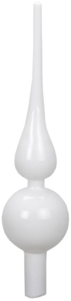 Kerstboom Piek | Glas | 24,5 cm | Glanzend | Wit