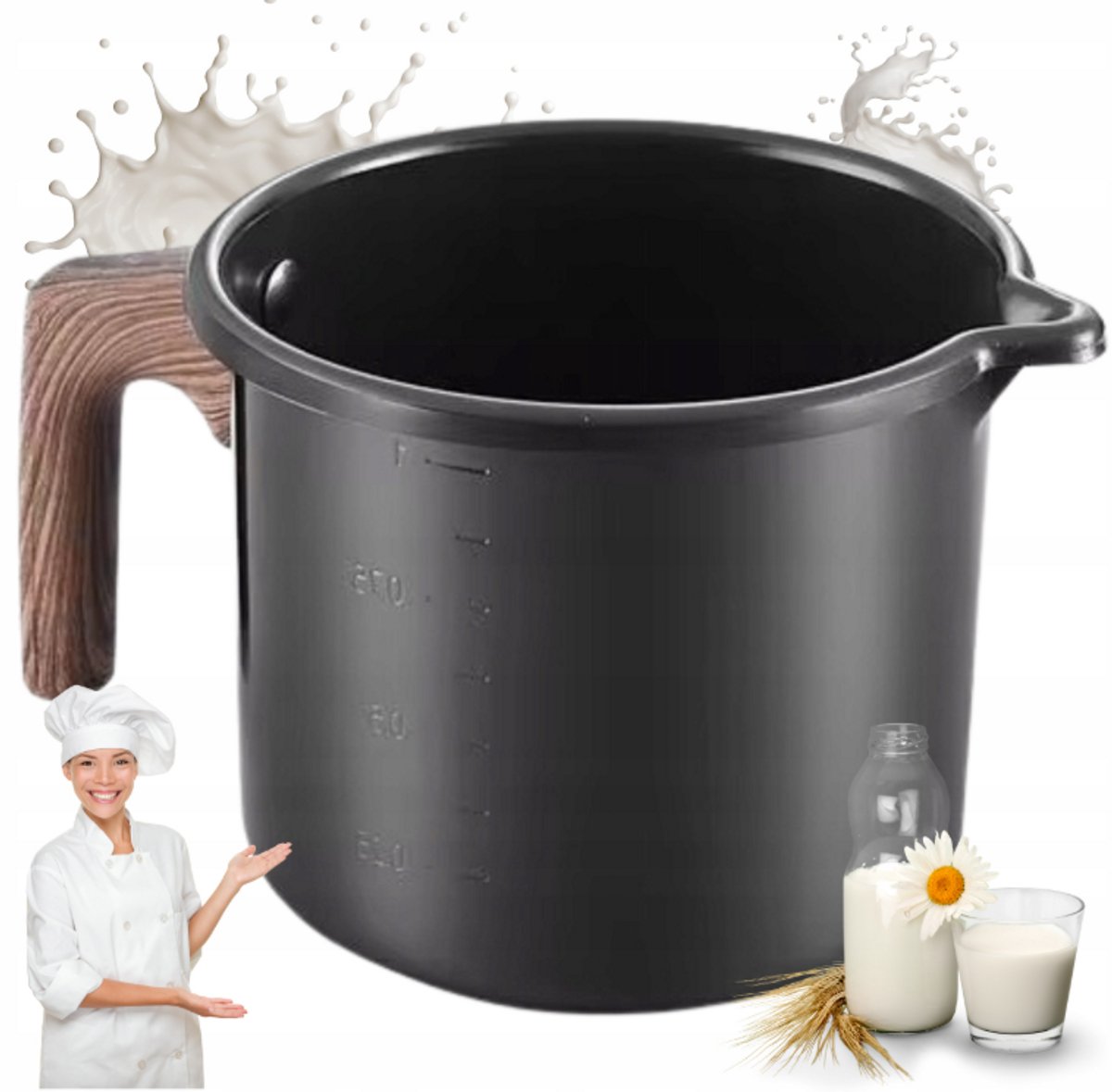 Brunbeste Melkpan 1.0L – RVS Pan met Antiaanbaklaag en Schenktuit – Inductie Geschikt