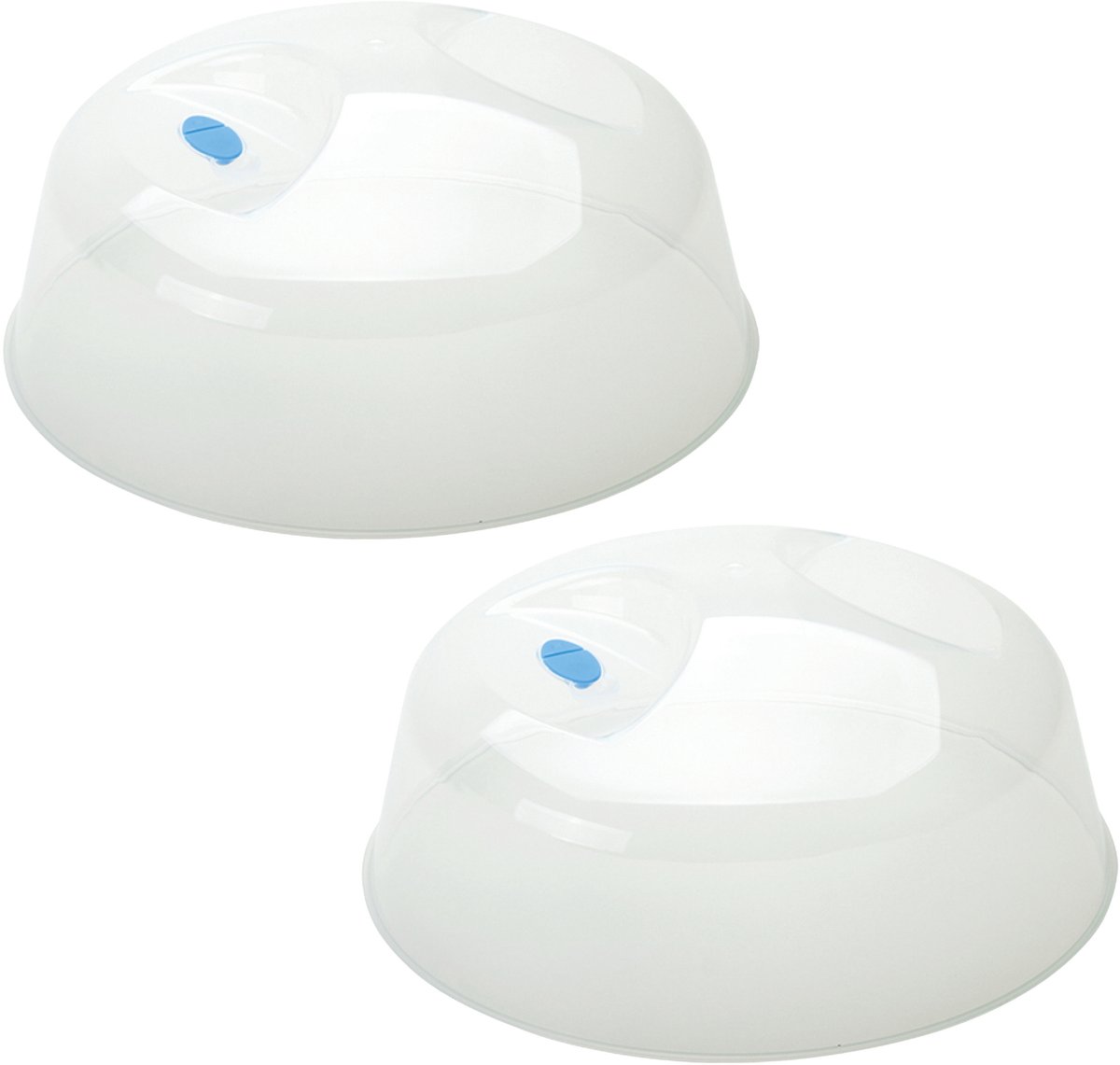 Juypal Hogar Magnetrondeksel - 2x - afdekschaal - transparant - kunststof - D26 x H11 cm = BPA vrij