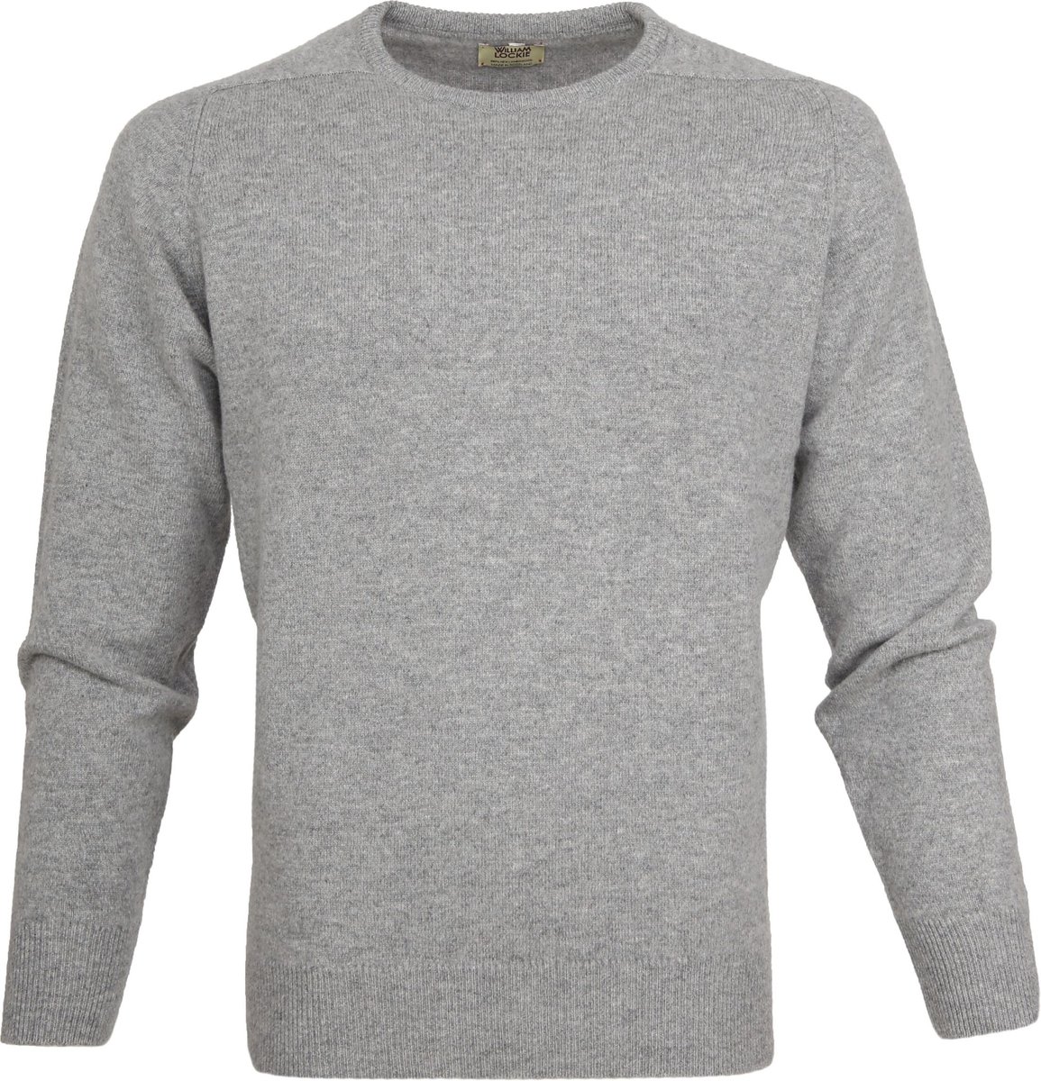 William Lockie Lambswool Grijs - Maat XL - Heren - Pullovers
