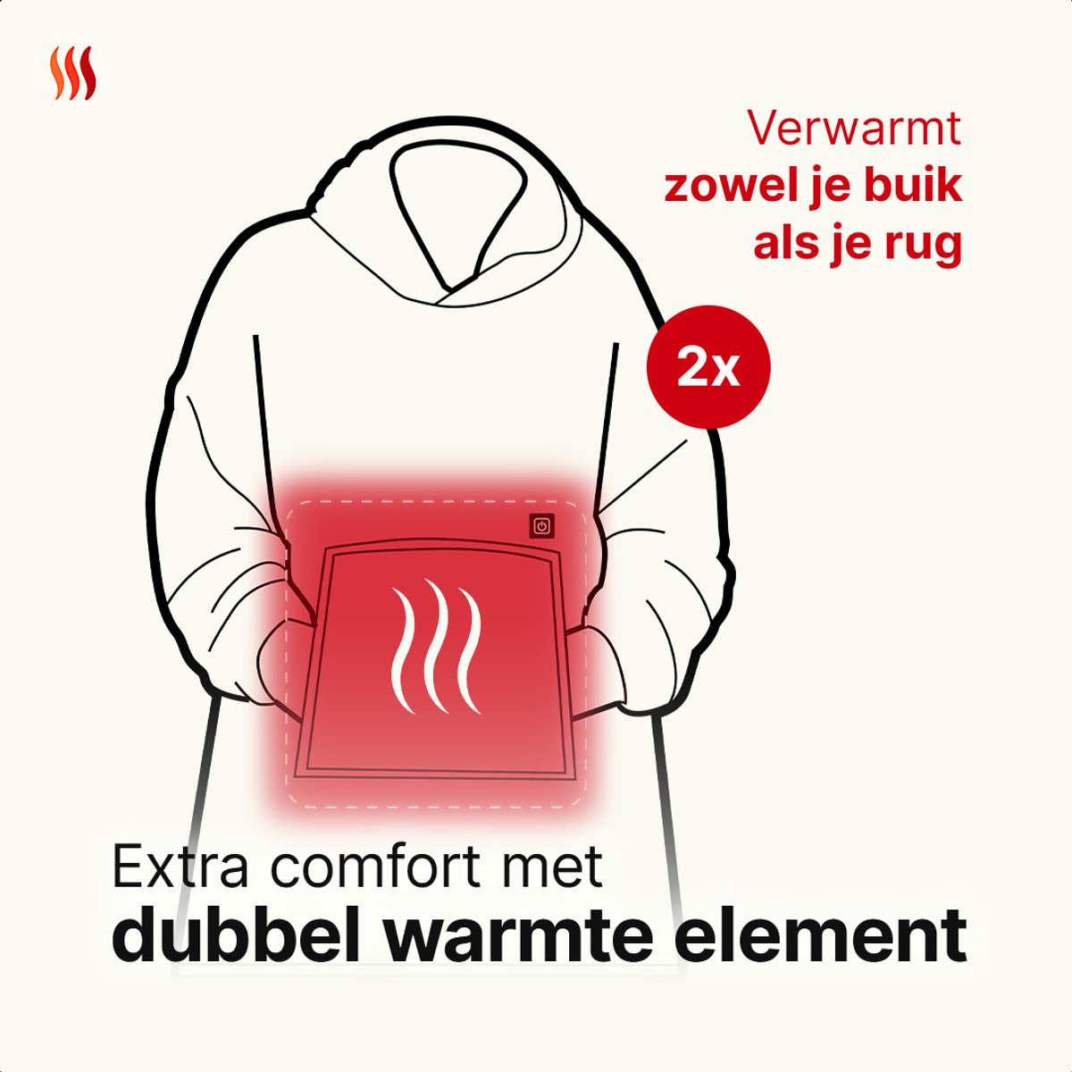 Seranova Verwarmde Hoodie Deken - Elektrische Snuggle Hoodie - Fleece Deken met mouwen - Unisex Verwarmde Trui - Zacht & Warm - Beige — cadeau in Elektronica - foto 8