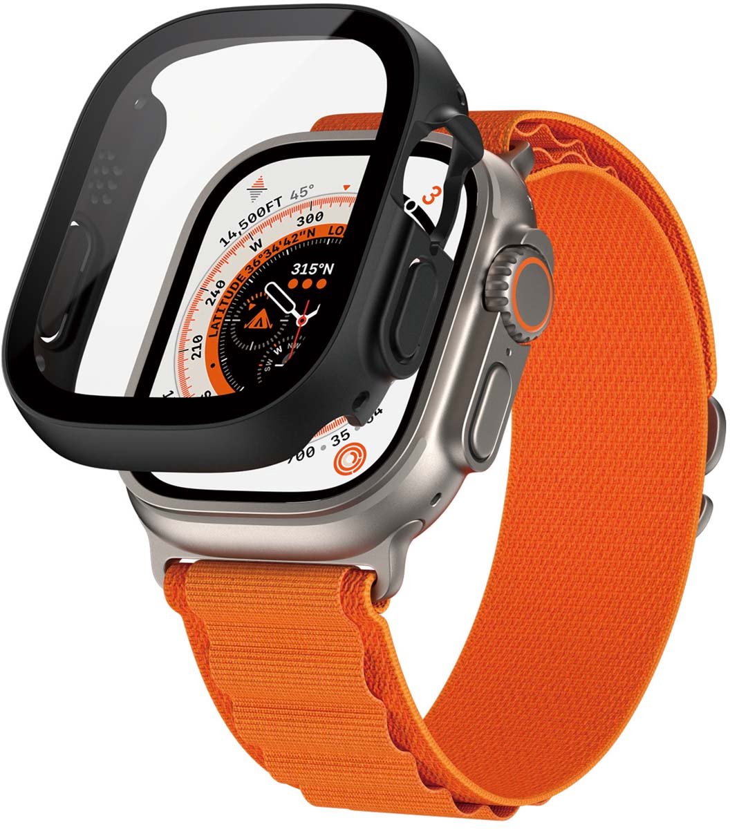 PanzerGlass Full Body Anti-Bacterial Apple Watch Ultra 49 mm Screenprotector Glas Zwart