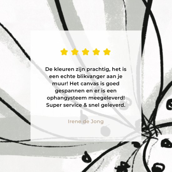 Peinture sur toile 160x80 cm - Décoration murale Bloem - Art - Wit - Zwart - Décoration murale murale salon - Décoration chambre - Accessoires de chambre - Peintures