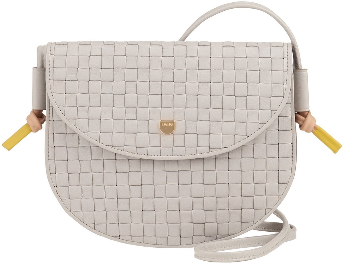DuDu Skye Crossbody tas Leder 21 cm - Dames - pearl grey