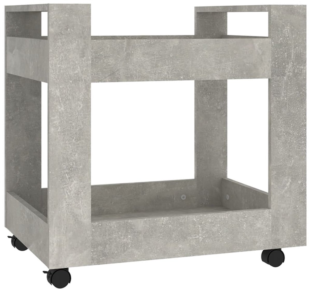 vidaXL - Bureaukastje - 60x45x60 - cm - bewerkt - hout - betongrijs