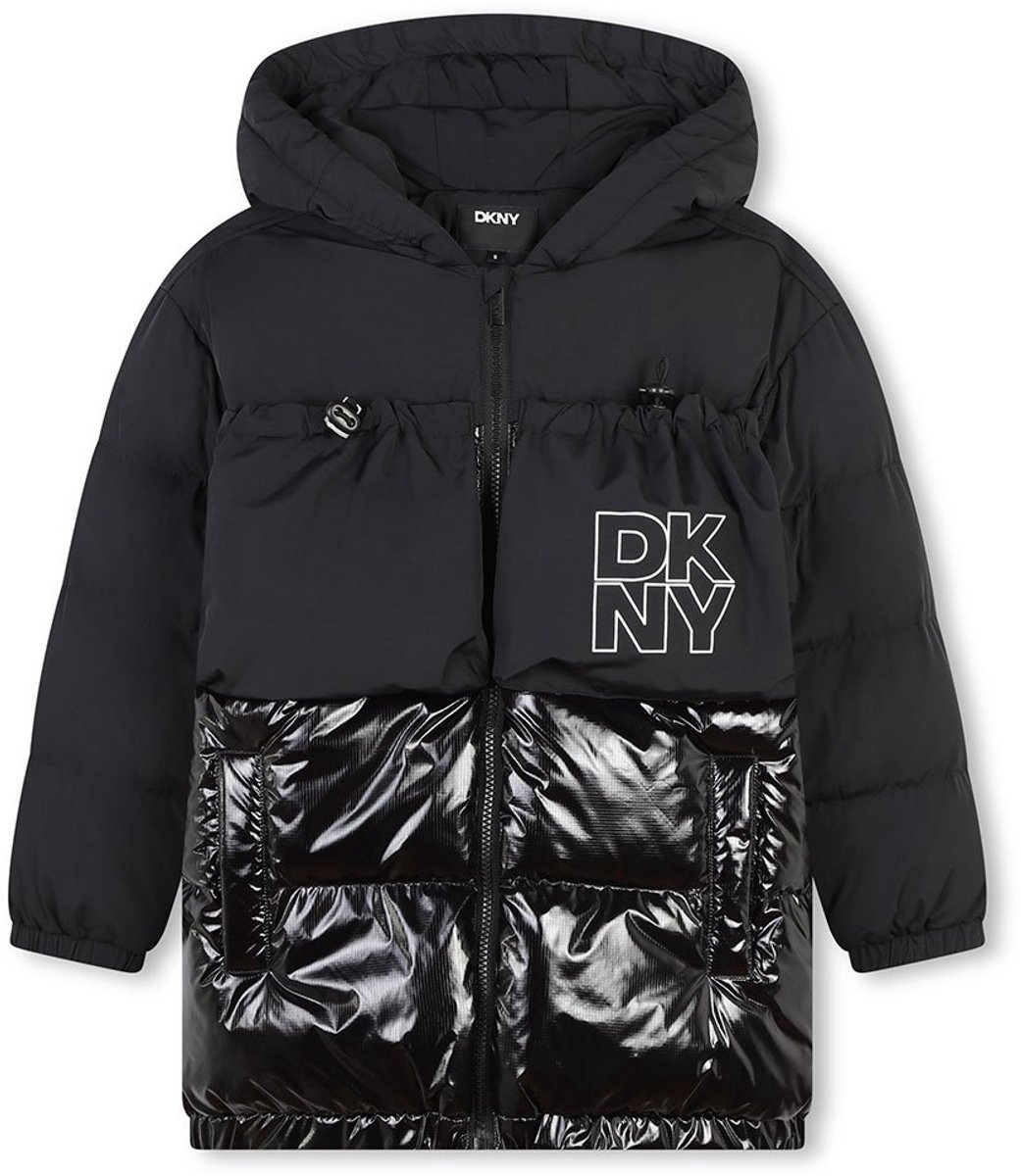 Dkny D60234 Jas 6 Years Meisjes Zwart