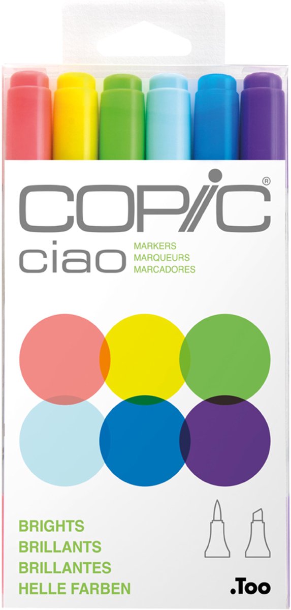 copic marker ciao 6 stuks set brights