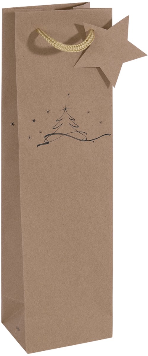 Kartonnen flessentas 'Kerstboom'