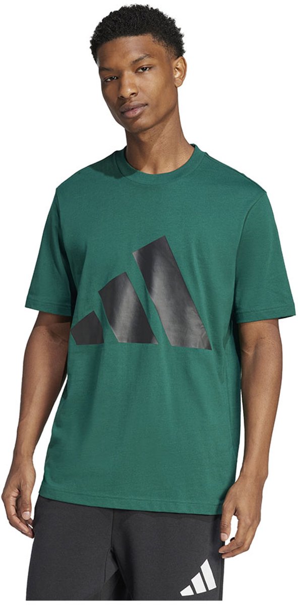 Adidas Essentials Big Logo T-shirt Met Korte Mouwen Regular Man Zwart