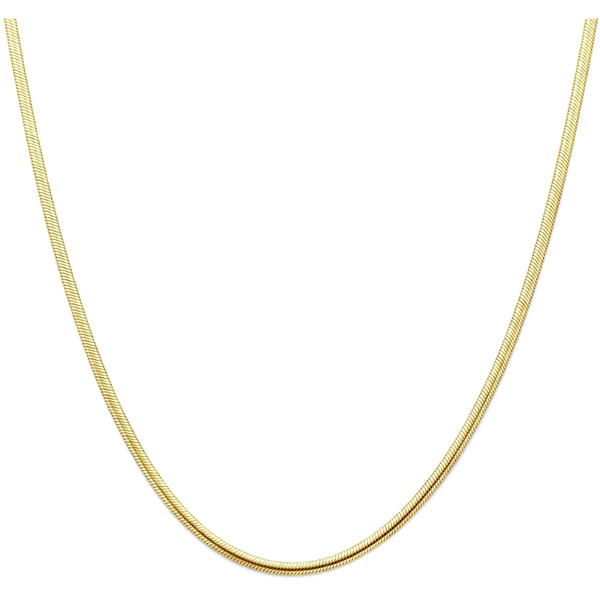 Collier slang plat (bol) massief 3,3 mm 45 cm
