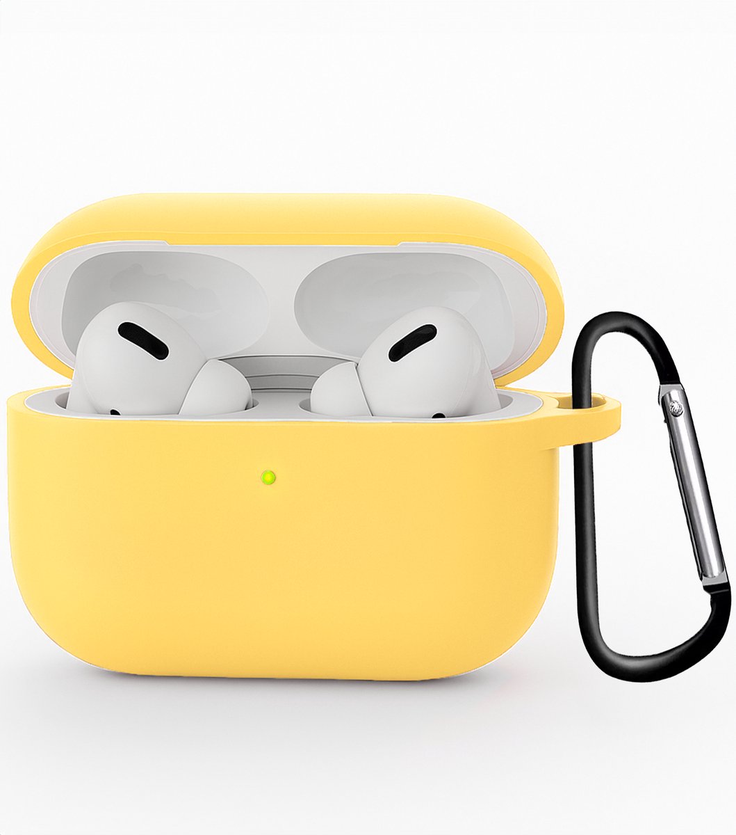 Nemteur hoes voor Airpods Pro 3, dun beschermend Silicone Case voor Air Pods Pro 3 2025 (USB-C) Skin Front LED zichtbaar siliconen hoesje, Cloud Grey