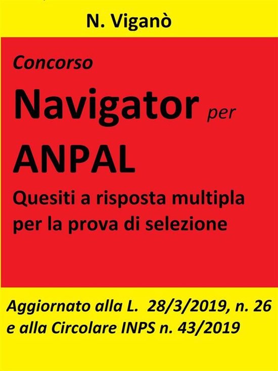 Concorso Navigator per ANPAL. 1360 Quesiti per la prova sele ... - cover