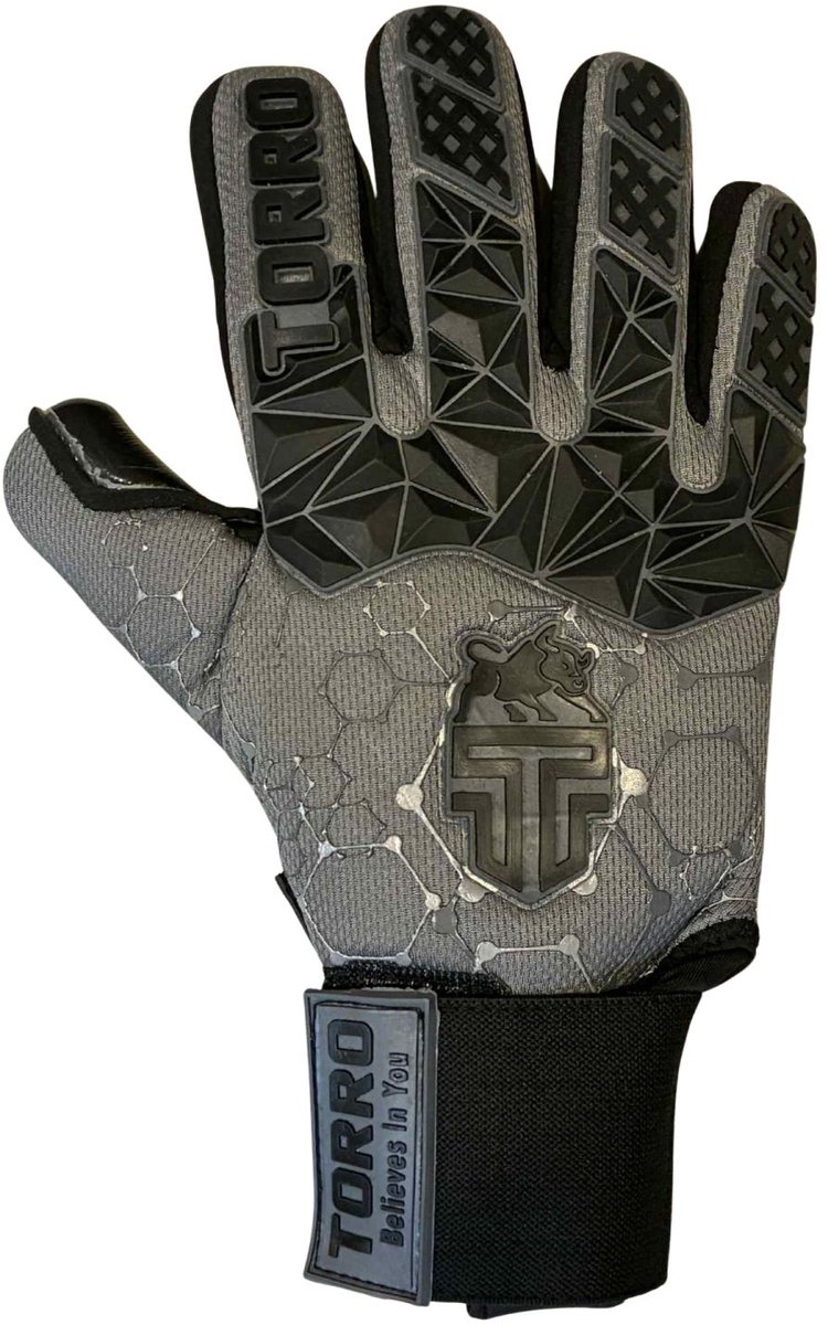 Torro Champio Keepershandschoenen - Negativ Cut - Grey/Black/Silver - Kids
