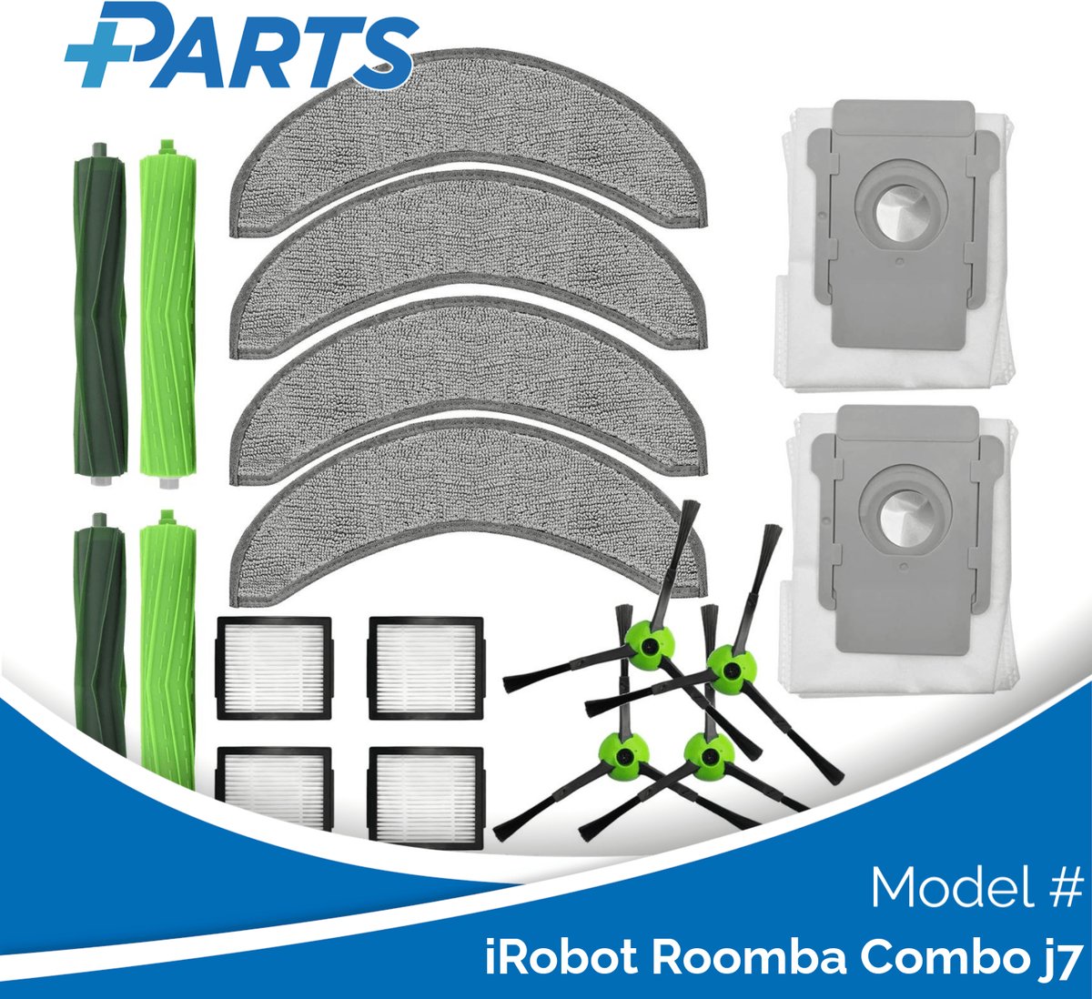 iRobot Roomba Combo j7 Onderhoudsset (Plus.Parts® alternatief voor 4812261 / 4812262)