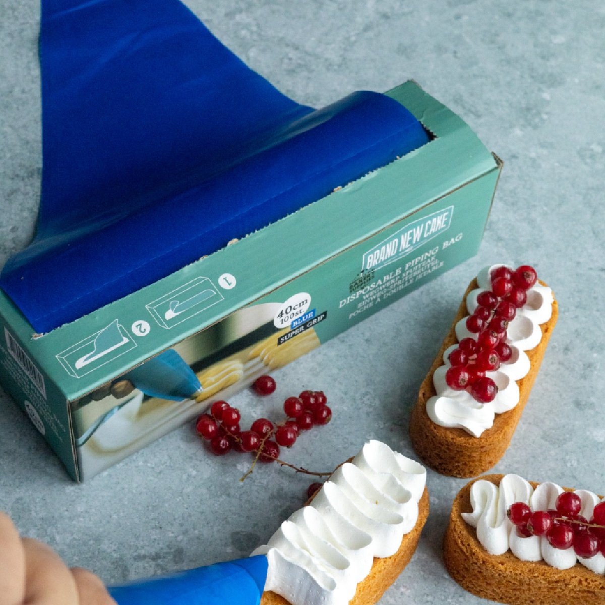 BrandNewCake Wegwerp Spuitzak Super Grip 40cm Blauw 100st