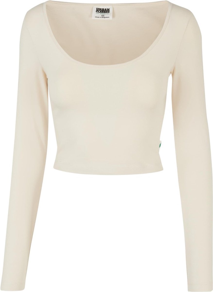 Urban Classics Organic Cropped Longsleeve top 3XL Ivoorkleurig