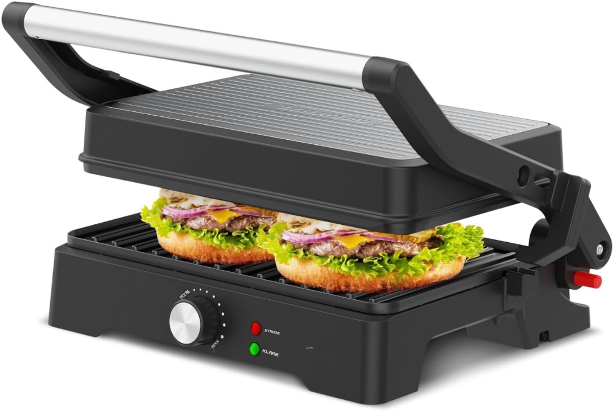 MMP® Contactgrill met uitneembare platen - Contactgrill - Multi grill - Zwart - 28cm x 34cm x 12cm
