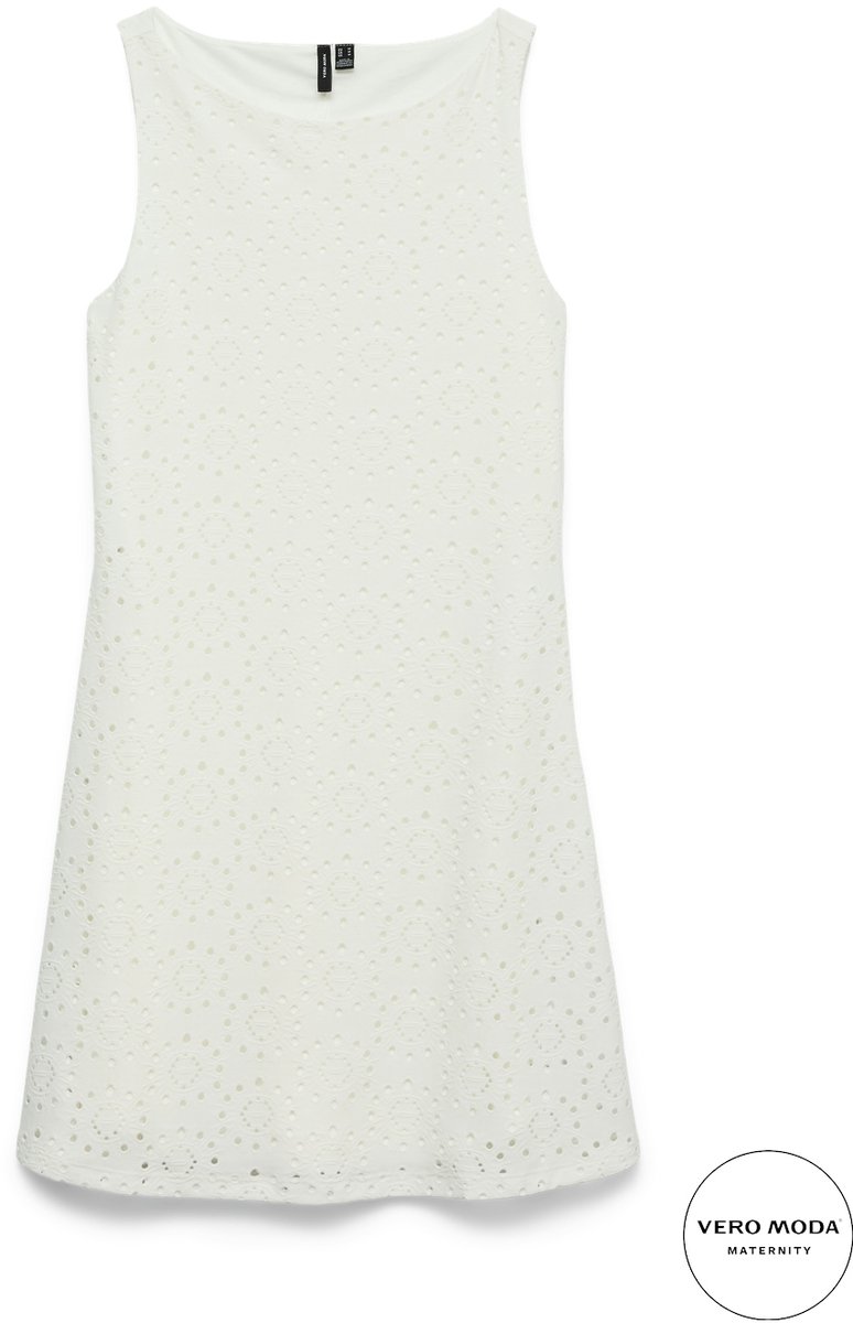 Vero Moda MATERNITY - VMMTASSA LIV SL BOAT NECK SHORT DRESS - Dames - Mini jurken Snow White