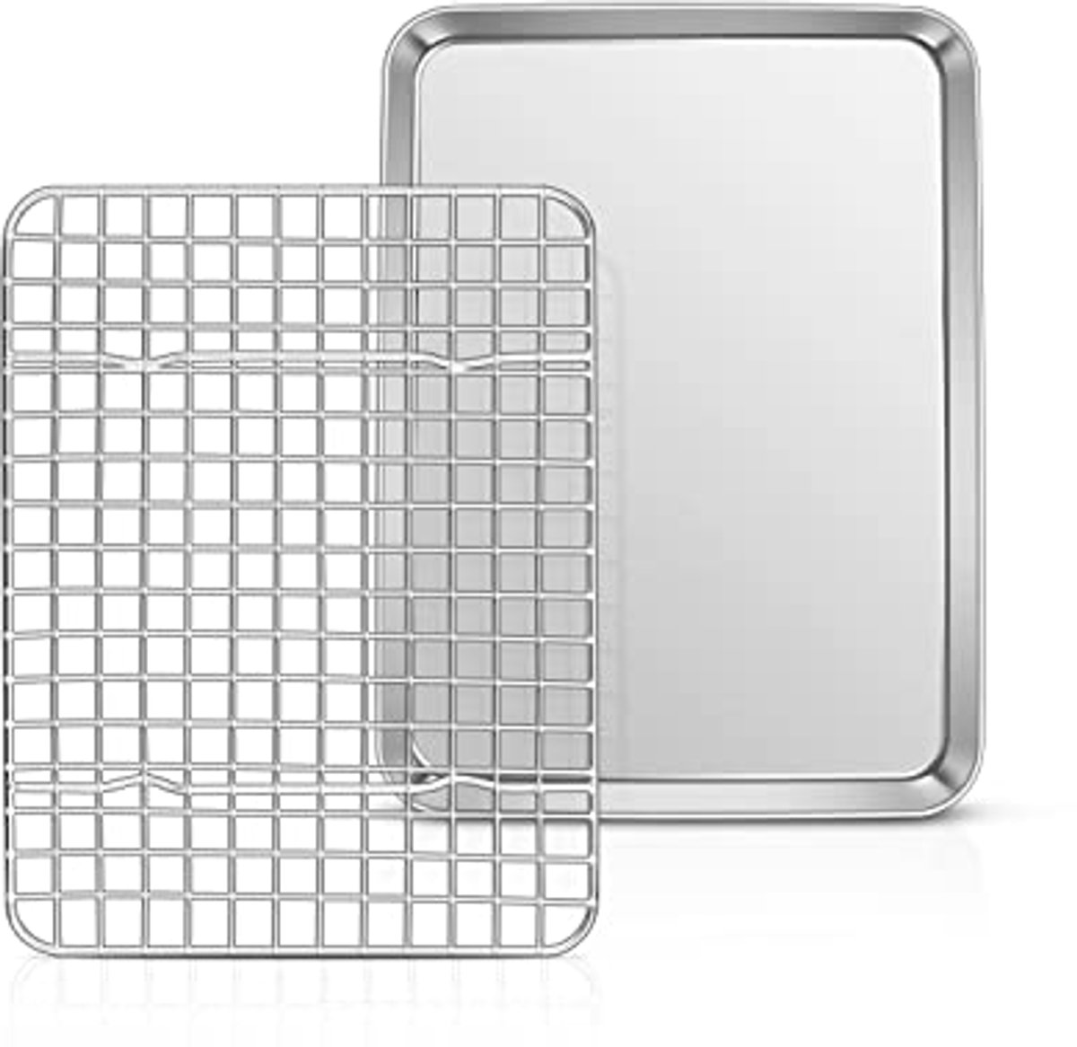 Bakplaat en Koelrooster Set van 2 Gezond Roestvrij Staal