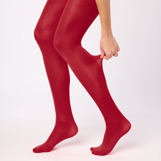 Merry Style Dames Panty - 40 DEN - Medium gloss - Polyamide - SS-Hiver-40 - Robijnrood - XS-S