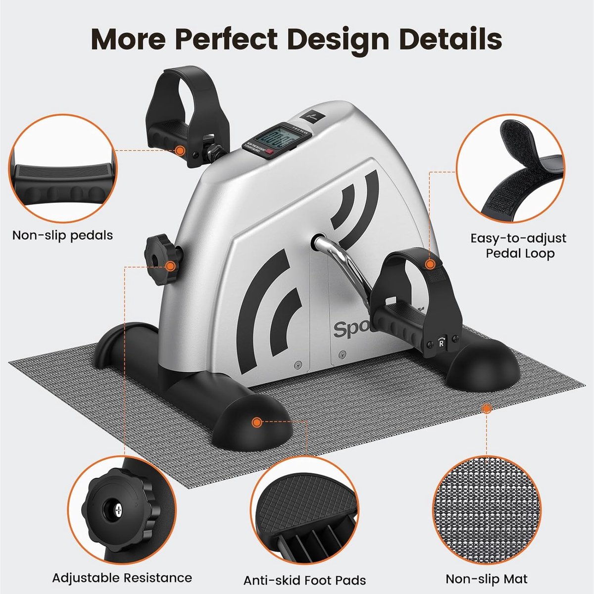 Mini Pedaaltrainer met LCD-display voor Thuisgebruik - afbeelding 3