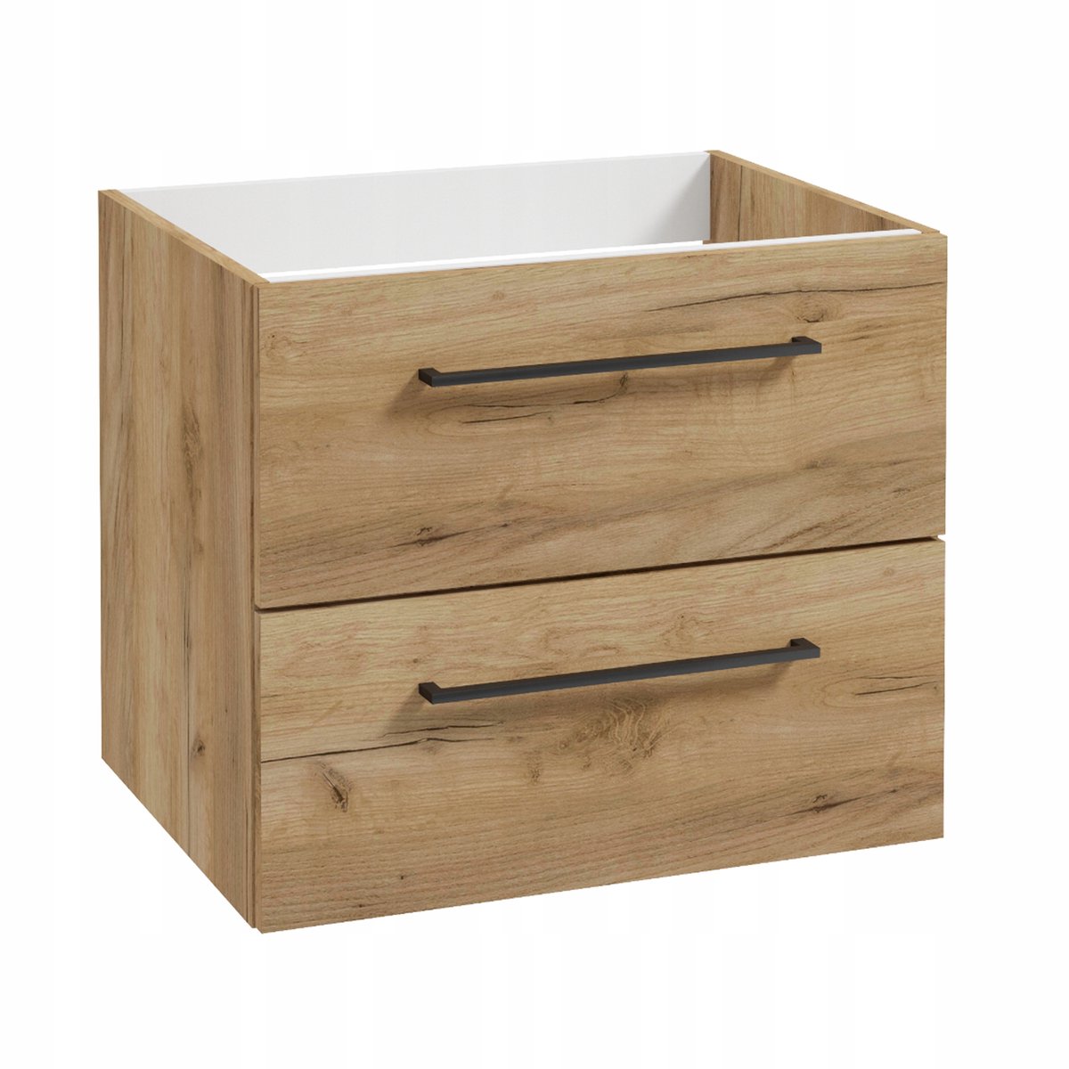STAMAR - Badkamerkast 50cm met Wandcloset + SoftClose Lade - Badkamermeubel - Eik Craft Goud