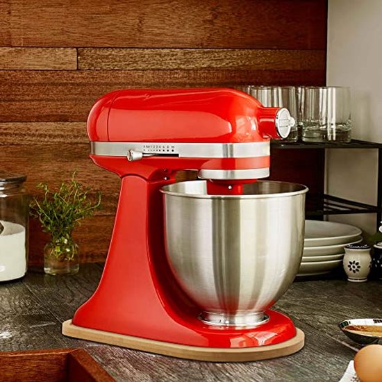 Bamboe Glijplank voor Keukenmachines 4.5-5 Qt - Verschuifbare Onderlegger voor Mixers van Merkloos — afbeelding 2