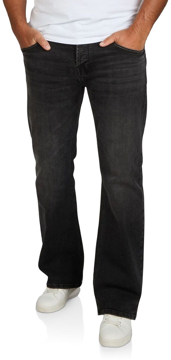 riverso Heren Jeans Broeken RIVAlan bootcut Fit Zwart Volwassenen Denim Jeansbroek heren - Spijkerbroek heren
