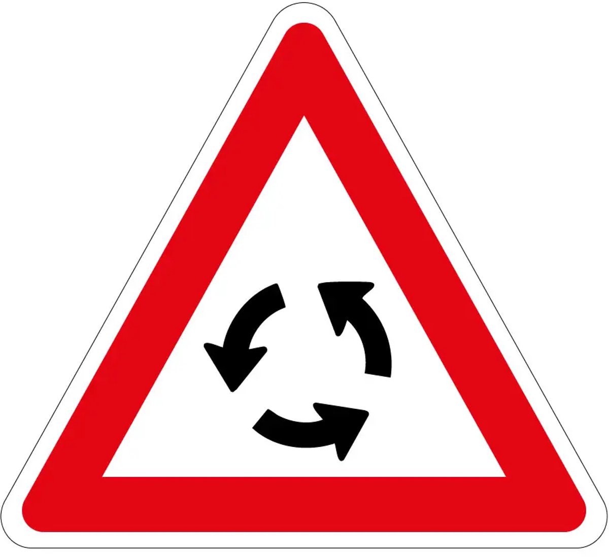 Pas op rotonde sticker - J9 | 10 cm