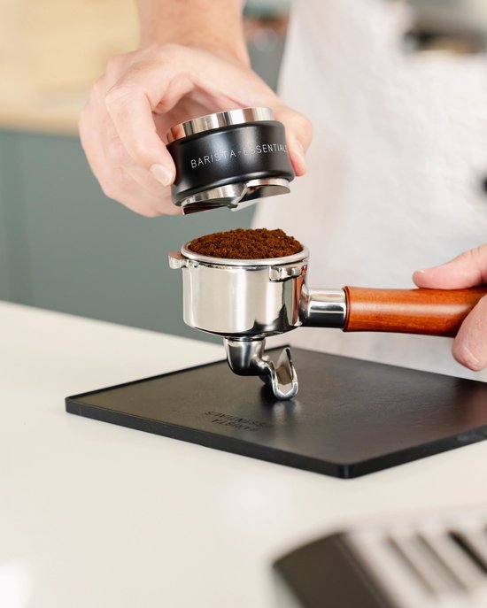 Tamper & Verdeler Combinatie – 53.3mm - Sage Barista Express - Zwart - Solis Espressomachine – Espressomachine - Koffie Tamper – Koffieverdeler - Espresso Tamper - Koffie Distributeur - Koffie Stamper - Espresso Verdeler - 54mm - Barista Essentials