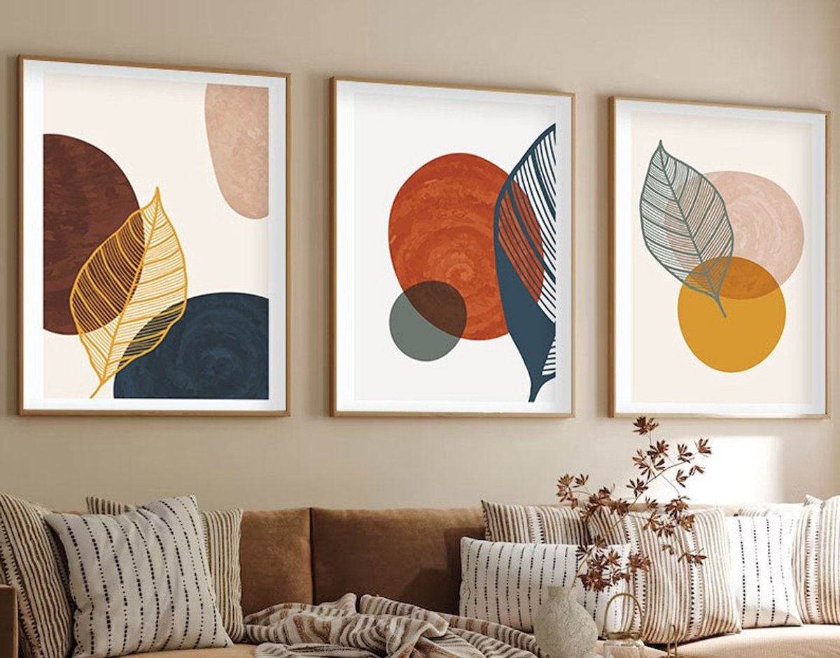 Asir - Decoratief Ingelijst MDF-Schilderij - Veelkleurig - 50 x 2,5 x 70 cm