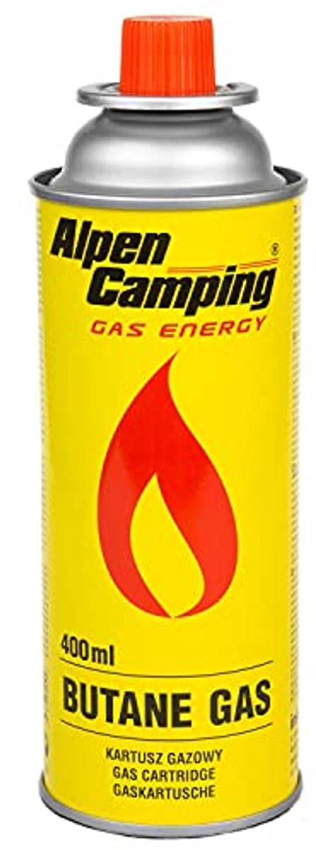Butan gaspatroon 400 ml voor camping en outdoor kooktoestellen - set van 24 stuks — afbeelding 2
