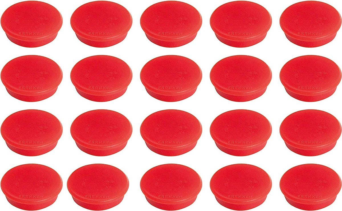Franken Magneet - 24 mm, 300 g (Rood, 10 stuks)