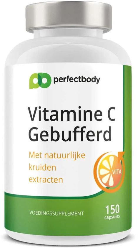 Ester-C (gebufferde Vitamine C) Pillen - 150 Vcaps - PerfectBody.nl